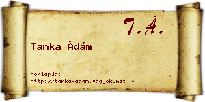 Tanka Ádám névjegykártya